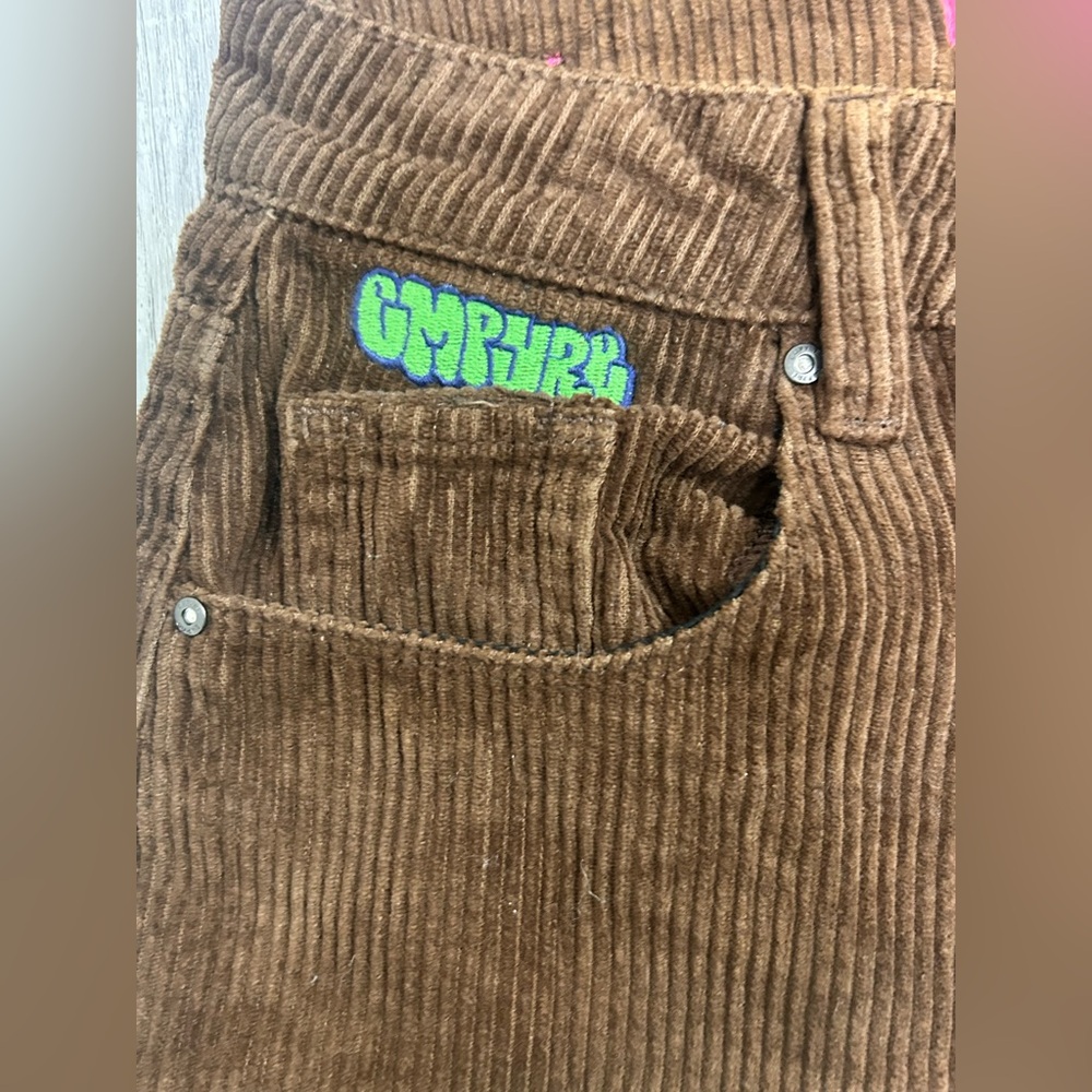 Empyre Brown Straight Leg Jeans Corduroy Texture, size 0, EUC - Picture 5 of 7